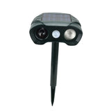 Solar Powered Animal Repeller Ultrasonic Mouse Repeller with 3 Gears Function for Outdoor Garden - Rear View