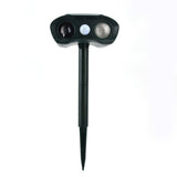 Solar Powered Animal Repeller Ultrasonic Mouse Repeller with 3 Gears Function for Outdoor Garden - Close-Up Angle