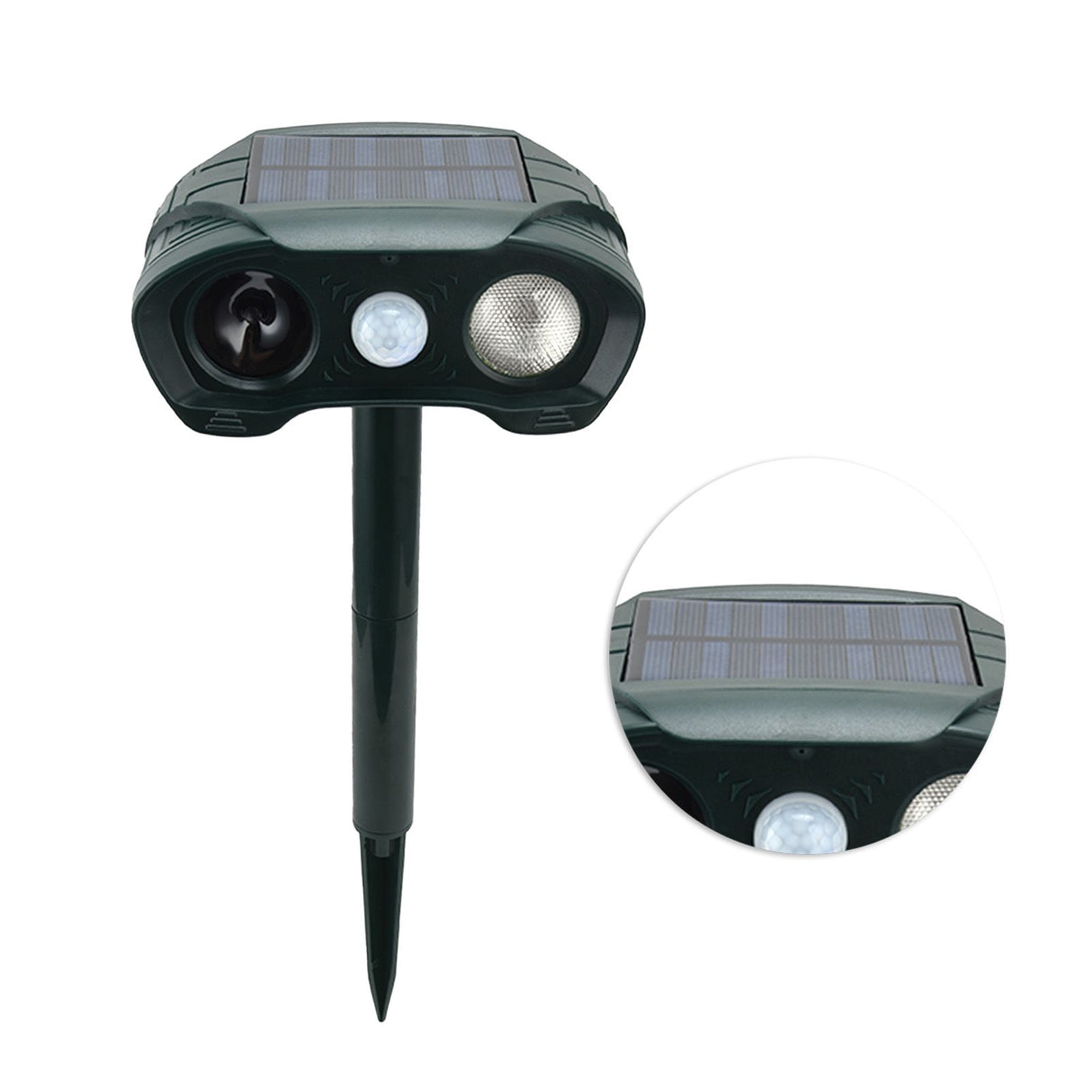 Solar Powered Animal Repeller Ultrasonic Mouse Repeller with 3 Gears Function for Outdoor Garden