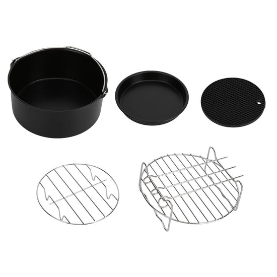 Fryer Accessories Pizza Pan Cake Pan Silicone Pad Skewers Grill Rack Baking Tray for 7in Fryer