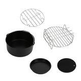 Fryer Accessories Pizza Pan Cake Pan Silicone Pad Skewers Grill Rack Baking Tray for 7in Fryer