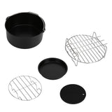 Fryer Accessories Pizza Pan Cake Pan Silicone Pad Skewers Grill Rack Baking Tray for 7in Fryer - Top-Down View