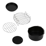 Fryer Accessories Pizza Pan Cake Pan Silicone Pad Skewers Grill Rack Baking Tray for 7in Fryer - Rear View