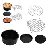 Fryer Accessories Pizza Pan Cake Pan Silicone Pad Skewers Grill Rack Baking Tray for 7in Fryer - Extra Image