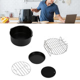 Fryer Accessories Pizza Pan Cake Pan Silicone Pad Skewers Grill Rack Baking Tray for 7in Fryer - Extra Image