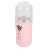 30ml Mini Facial Humidifier Portable Nano Atomization USB Charging Face Mist SprayerPink - Side View