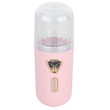 30ml Mini Facial Humidifier Portable Nano Atomization USB Charging Face Mist SprayerPink