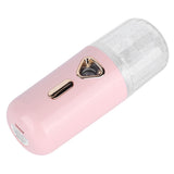 30ml Mini Facial Humidifier Portable Nano Atomization USB Charging Face Mist SprayerPink