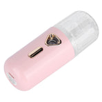 30ml Mini Facial Humidifier Portable Nano Atomization USB Charging Face Mist SprayerPink