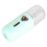 30ml Mini Facial Humidifier Portable Nano Atomization USB Charging Face Mist SprayerGreen