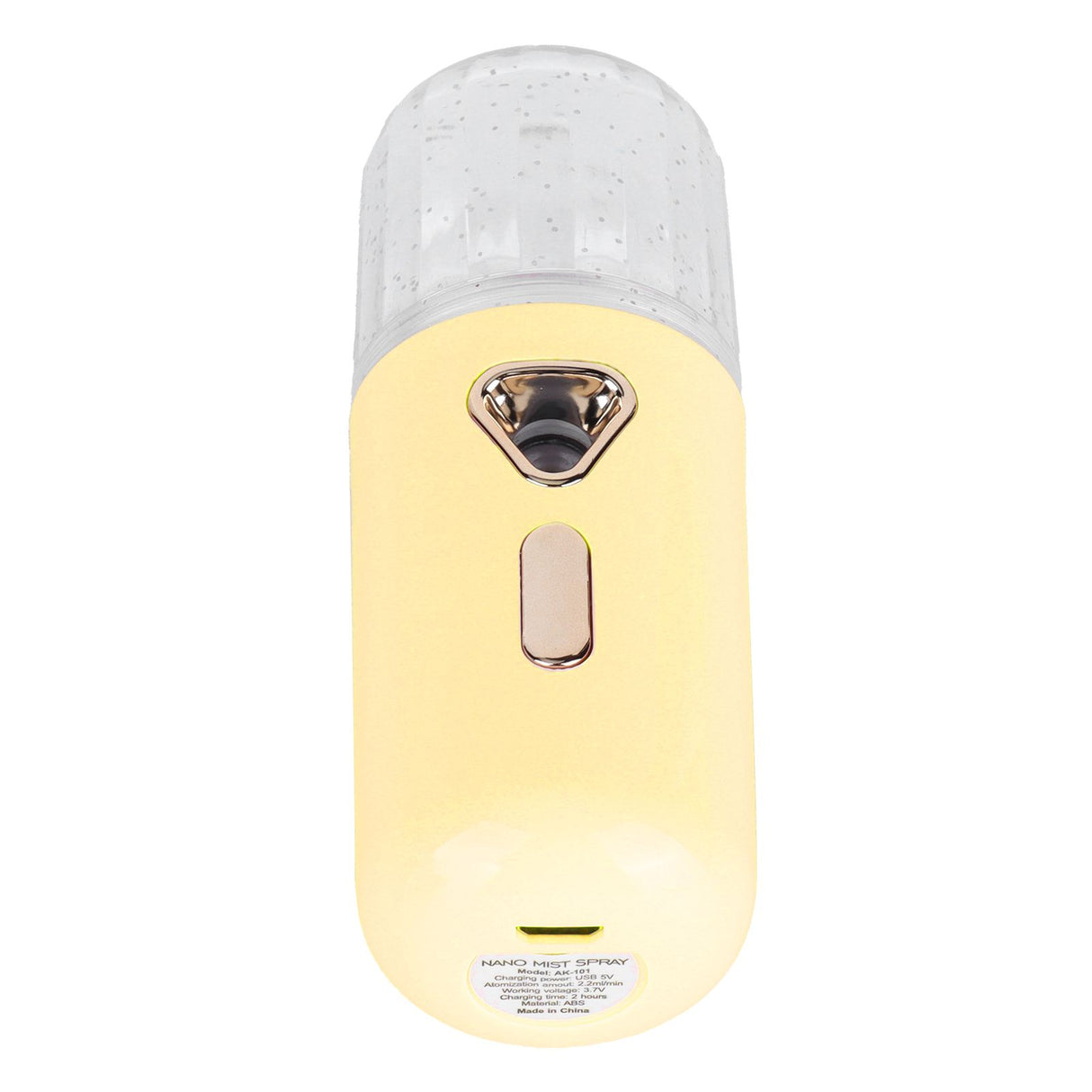 30ml Mini Facial Humidifier Portable Nano Atomization USB Charging Face Mist SprayerYellow