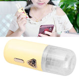 30ml Mini Facial Humidifier Portable Nano Atomization USB Charging Face Mist SprayerYellow