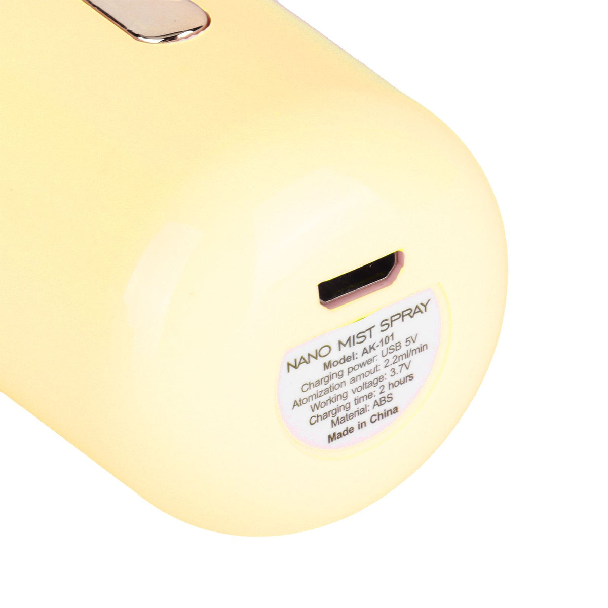 30ml Mini Facial Humidifier Portable Nano Atomization USB Charging Face Mist SprayerYellow