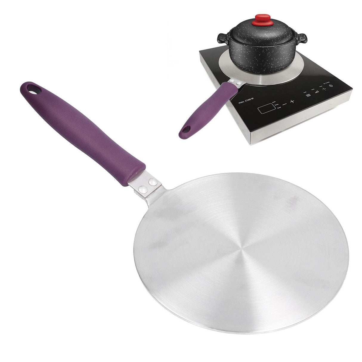 Induction Cooker Heat Diffuser with Handle Gas Stove Diffuser Converter Plate Accessory22# 21.5cm / 8.5in