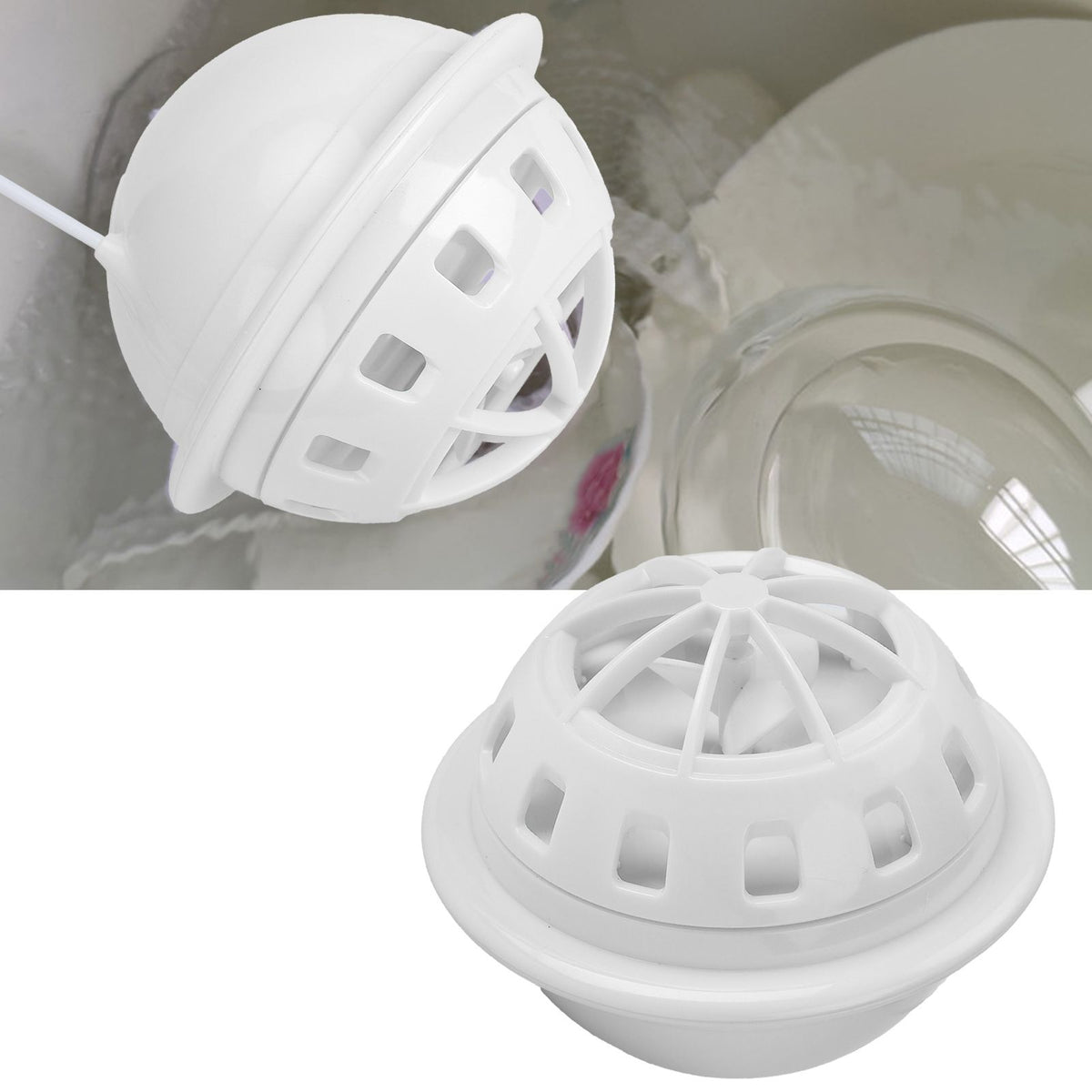 Dishwasher 15 Minutes AutomaticShutdown Super Shock Wave 2Mode USBPowered Mini Dish Washing Machine(White )
