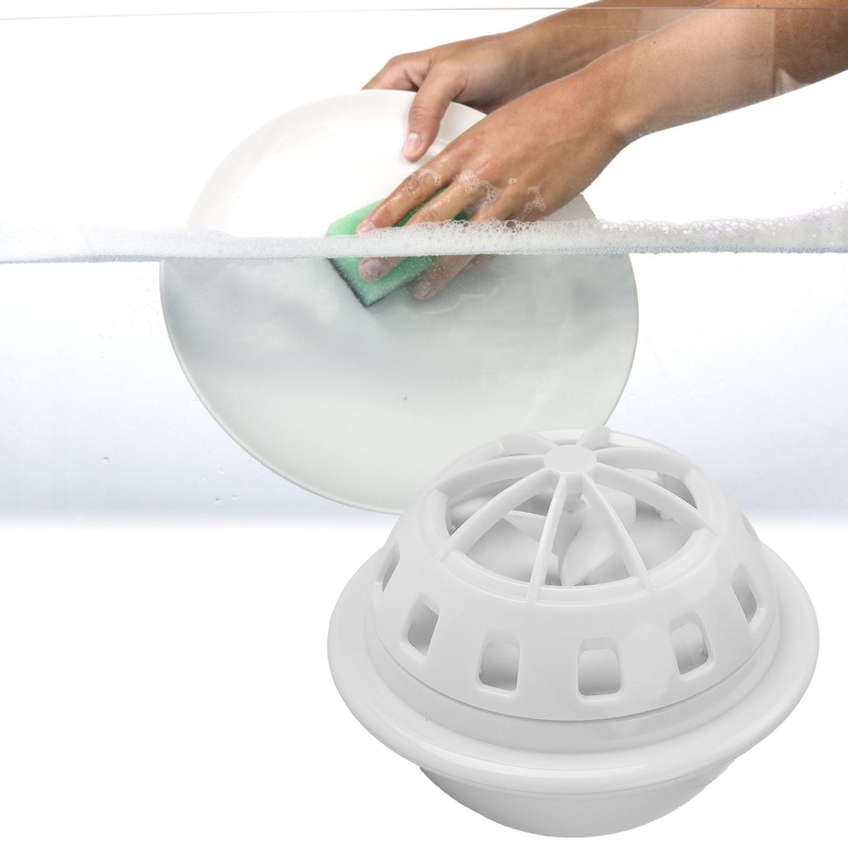 Dishwasher 15 Minutes AutomaticShutdown Super Shock Wave 2Mode USBPowered Mini Dish Washing Machine(White )