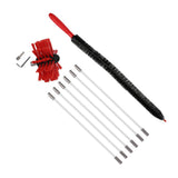 Chimney Brush Press Type Durable Nylon Soft Durable Small Size Inner Wall Cleaning Brush(Black New 410mmx 6 Rod A HEX Pole) - Extra Image