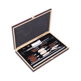 Gun Cleaning Kits Prevent Scratches Easily Storage Electrical Maintenance Cleaning Brush for AutomobileGK06 Aluminum Rod Wooden Box Set 24 Woolly