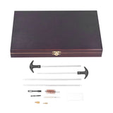Gun Cleaning Kits Prevent Scratches Easily Storage Electrical Maintenance Cleaning Brush for AutomobileGK06 Aluminum Rod Wooden Box Set 24 Woolly