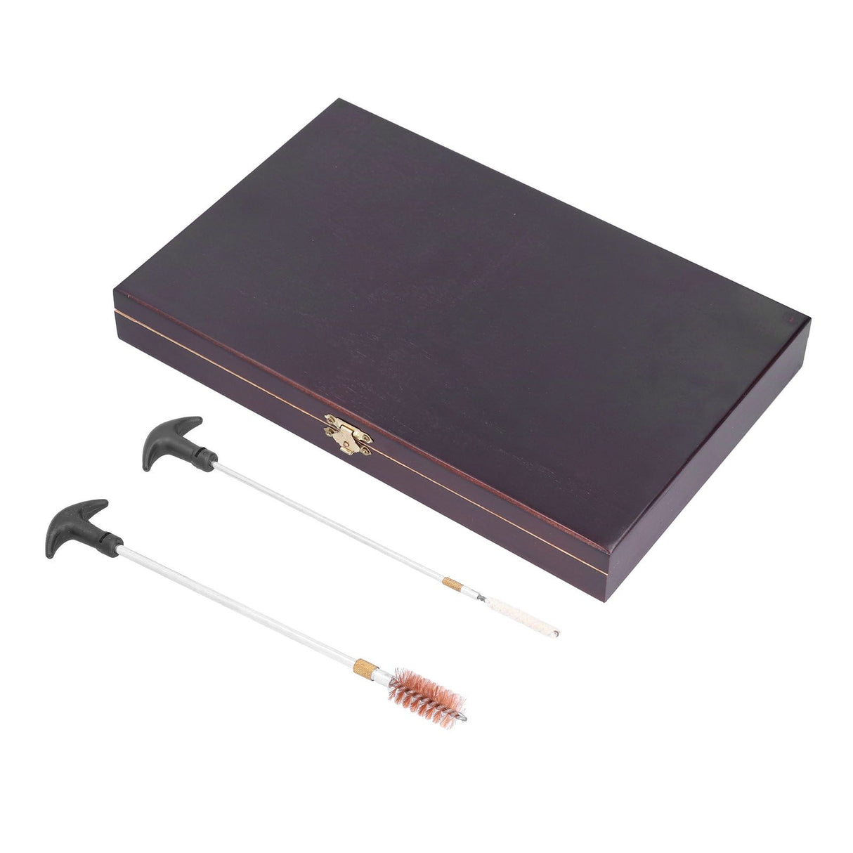Gun Cleaning Kits Prevent Scratches Easily Storage Electrical Maintenance Cleaning Brush for AutomobileGK06 Aluminum Rod Wooden Box Set 24 Woolly