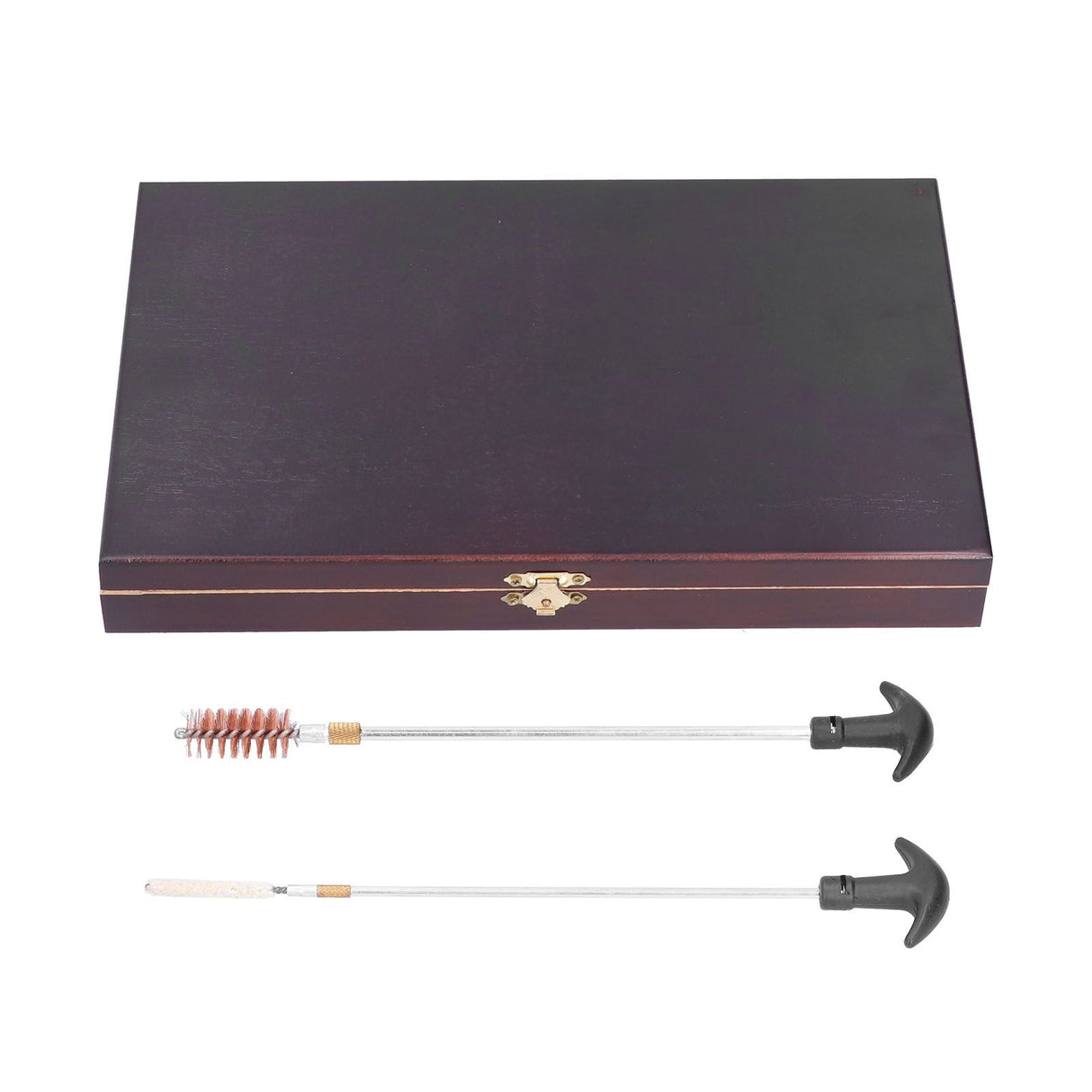 Gun Cleaning Kits Prevent Scratches Easily Storage Electrical Maintenance Cleaning Brush for AutomobileGK06 Aluminum Rod Wooden Box Set 24 Woolly