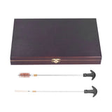 Gun Cleaning Kits Prevent Scratches Easily Storage Electrical Maintenance Cleaning Brush for AutomobileGK06 Aluminum Rod Wooden Box Set 24 Woolly