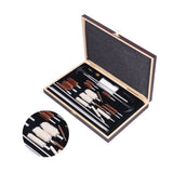 Gun Cleaning Kits Prevent Scratches Easily Storage Electrical Maintenance Cleaning Brush for AutomobileGK06 Aluminum Rod Wooden Box Set 24 Woolly - Extra Image