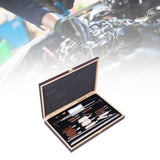 Gun Cleaning Kits Prevent Scratches Easily Storage Electrical Maintenance Cleaning Brush for AutomobileGK06 Aluminum Rod Wooden Box Set 24 Woolly