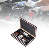 Gun Cleaning Kits Prevent Scratches Easily Storage Electrical Maintenance Cleaning Brush for AutomobileGK06 Aluminum Rod Wooden Box Set 24 Woolly - Extra Image