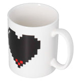 Ceramic Cup Heart Pattern Heat Sensitive Changing Color Mug for Home Office Restaurant Bar Use - Front View