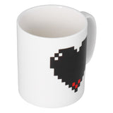 Ceramic Cup Heart Pattern Heat Sensitive Changing Color Mug for Home Office Restaurant Bar Use - 45-Degree Angle