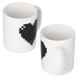 Ceramic Cup Heart Pattern Heat Sensitive Changing Color Mug for Home Office Restaurant Bar Use - Low Angle