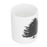 Christmas Trees Pattern Color Changing Mug Heat Induction Cup Ceramic Mug for Home Office - Side View