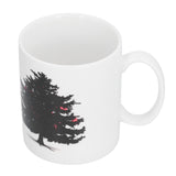 Christmas Trees Pattern Color Changing Mug Heat Induction Cup Ceramic Mug for Home Office - Top-Down View