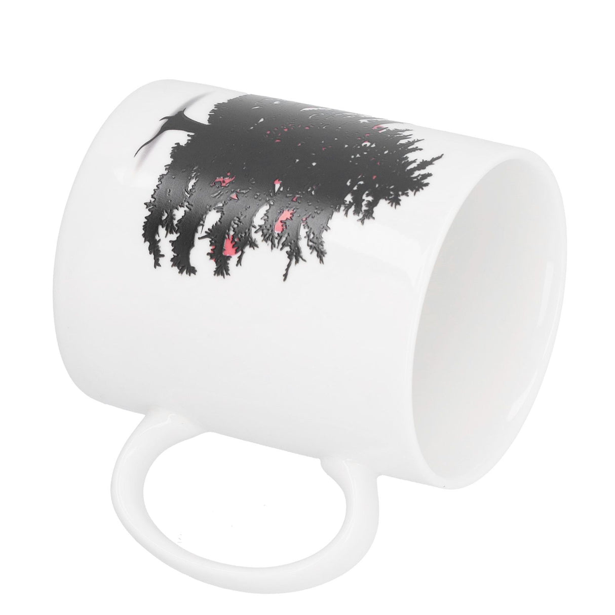 Christmas Trees Pattern Color Changing Mug Heat Induction Cup Ceramic Mug for Home Office