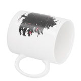 Christmas Trees Pattern Color Changing Mug Heat Induction Cup Ceramic Mug for Home Office - Close-Up Angle
