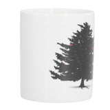 Christmas Trees Pattern Color Changing Mug Heat Induction Cup Ceramic Mug for Home Office - Low Angle
