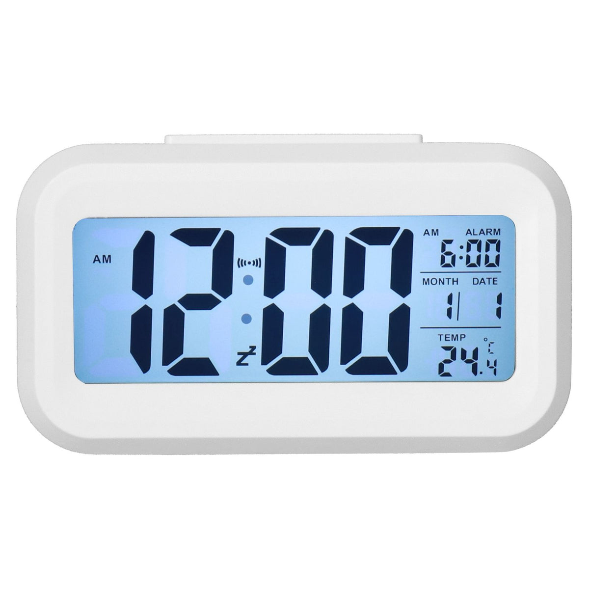 Digital Alarm Clock LED Large Display Electronic Night Light Snooze Function Alarm Clock for Bedroom Home OfficeWhite