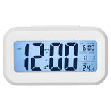 Digital Alarm Clock LED Large Display Electronic Night Light Snooze Function Alarm Clock for Bedroom Home OfficeWhite