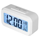 Digital Alarm Clock LED Large Display Electronic Night Light Snooze Function Alarm Clock for Bedroom Home OfficeWhite