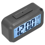 Digital Alarm Clock LED Large Display Electronic Night Light Snooze Function Alarm Clock for Bedroom Home OfficeBlack - Front View