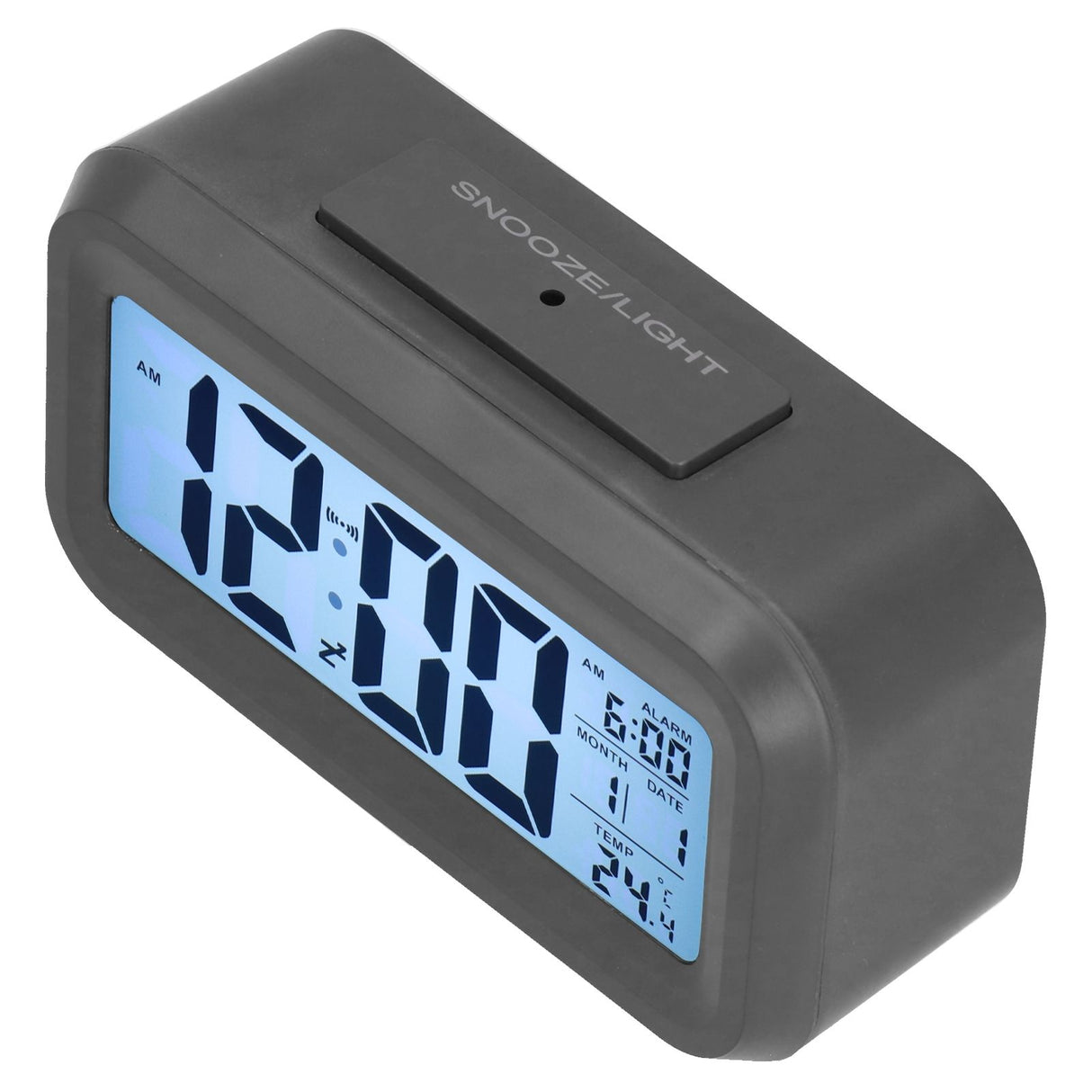 Digital Alarm Clock LED Large Display Electronic Night Light Snooze Function Alarm Clock for Bedroom Home OfficeBlack