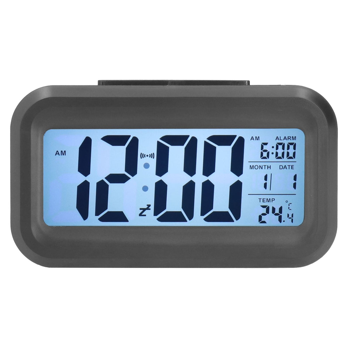 Digital Alarm Clock LED Large Display Electronic Night Light Snooze Function Alarm Clock for Bedroom Home OfficeBlack