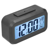 Digital Alarm Clock LED Large Display Electronic Night Light Snooze Function Alarm Clock for Bedroom Home OfficeBlack