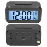 Digital Alarm Clock LED Large Display Electronic Night Light Snooze Function Alarm Clock for Bedroom Home OfficeBlack