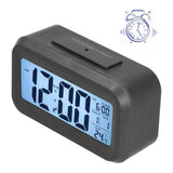Digital Alarm Clock LED Large Display Electronic Night Light Snooze Function Alarm Clock for Bedroom Home OfficeBlack