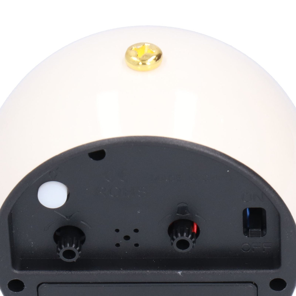 Alarm Clock Silent Non Ticking Metal Paint Power Saving Eye Protection Battery Operated Small Clock with Night LightBeige Gold