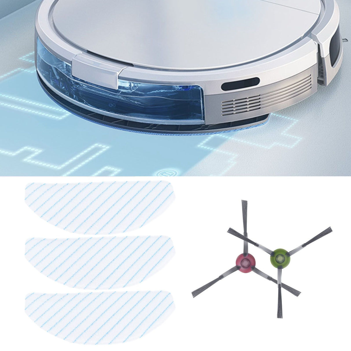 5PCS Sweeper Mop Cloth Fiber Cloth Replacement Fit for T9AIVI AIVI+ Robot Vacuum Cleaner