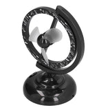 USB Fan Black Mini 90 Degree Free Rotation Strong Wind Cooling Equipment for Home Desk Office Table