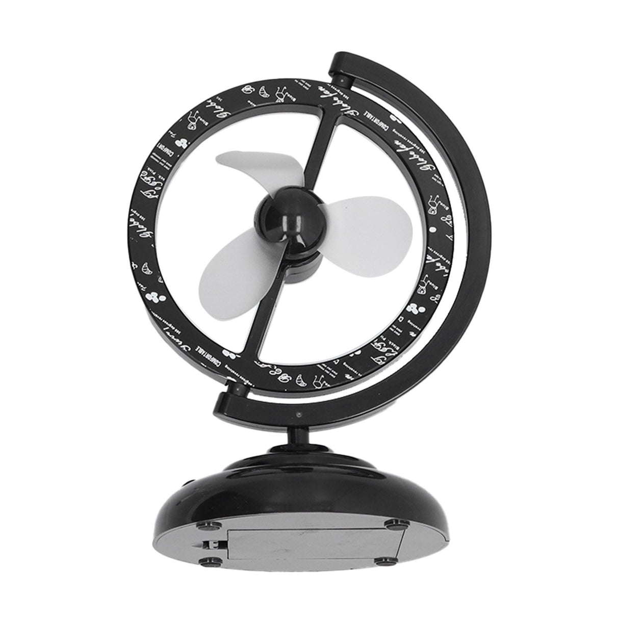 USB Fan Black Mini 90 Degree Free Rotation Strong Wind Cooling Equipment for Home Desk Office Table